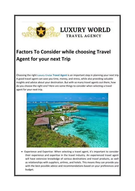 Ppt Factors To Consider While Choosing Travel Agent For Your Next