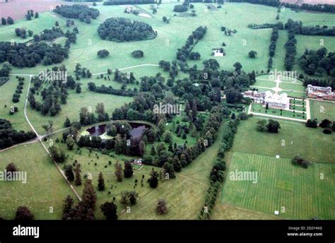 An Aerial View Of The Grounds Of Althorp House Where Diana Princess Of