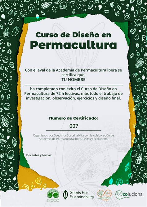 Dise O De Permacultura Curso Certificado Seeds For Sustainability