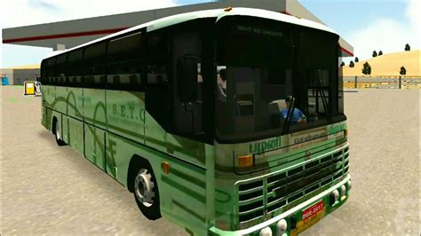 Setc Bus Driving Ashok Leyland Bus Skin Indian Bus In Heavy Bus