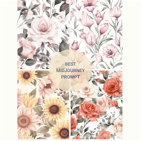 Midjourney Prompts For Seamless Floral Digital Paper Ai Pastel Etsy