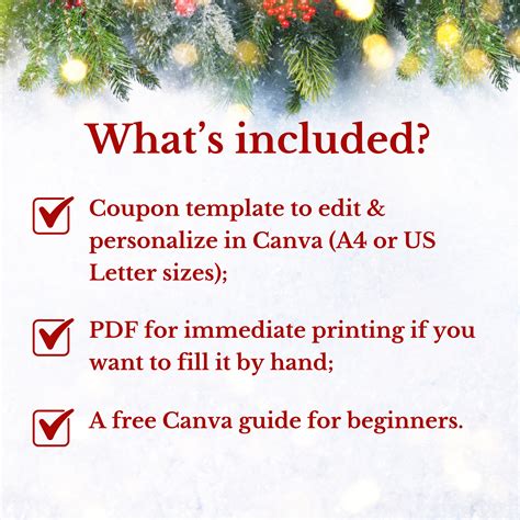 Christmas Shopping Spree Card Printable Voucher Template - Etsy