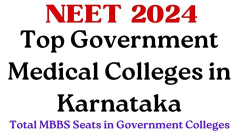 Neet Top Government Medical Colleges Total Mbbs Seats Neet