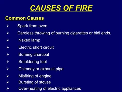 Copy of causes of fire and fire prevention