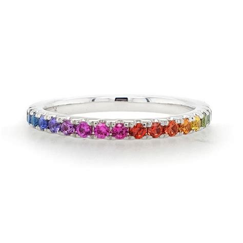 White Gold Rainbow Ring - Troy O'Brien Fine Jewellery