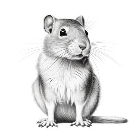 Premium Photo | Realistic Gerbil Illustration Clean And Detailed Rodent ...