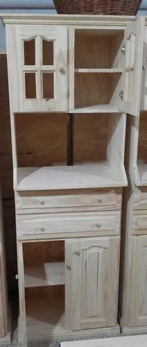 Despensero Cm Porta Horno Microondas En Madera De Pino En Venta En