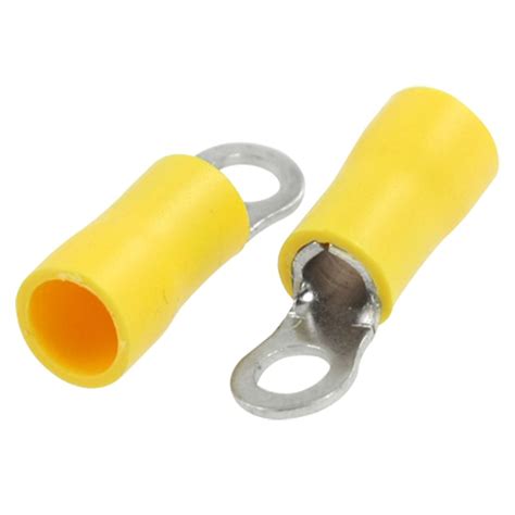 Pcs Awg Pre Insulated Ring Terminals Cable Lug Rv S Yellow