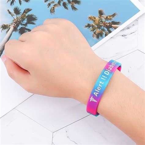 Buy 1 PC Diabetes Bracelet Insulin Dependent Medical Alert Silicone