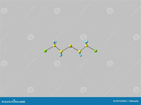 Sulfur Mustard Molecule Isolated On Black Stock Image | CartoonDealer ...