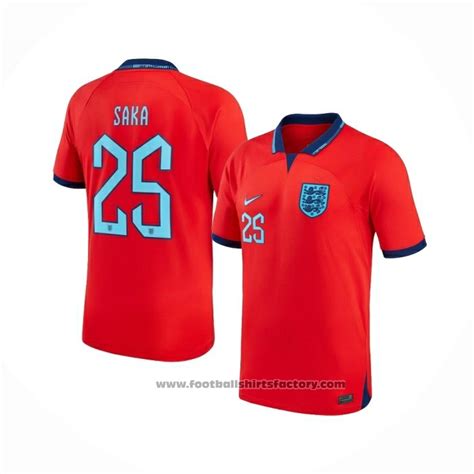 Buy England Player Saka Away Shirt 2022 At Footballshirtsfactory