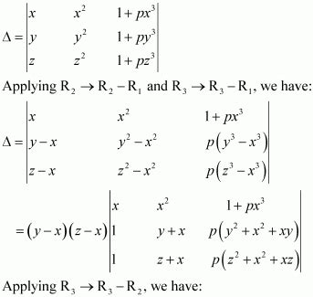 Using Properties Of Determinants Prove That X X P X Y Y P