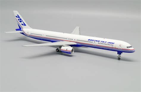 Boeing House 757 300 N757X White Red Blue Livery With Stand JC Wings