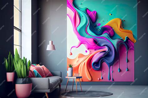 Premium Photo | Colorful modern living room interior