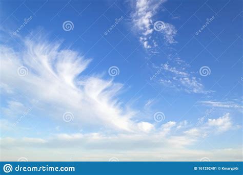 Translucent Scenic Cirrus Clouds High In A Blue Sky Cloud Species And Varieties Atmospheric