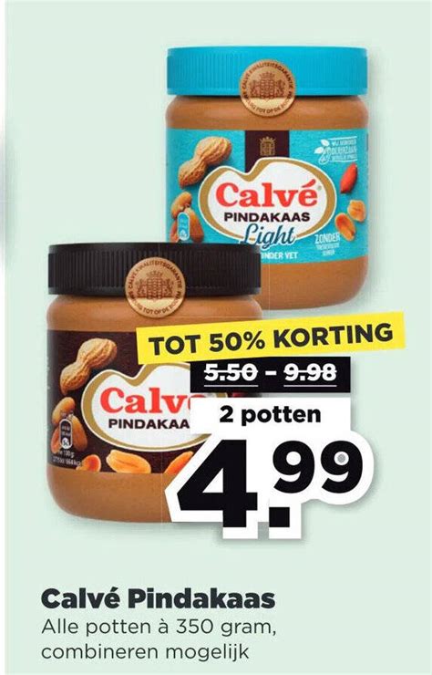 Calv Pindakaas Alle Potten Gram Combineren Mogelijk Aanbieding