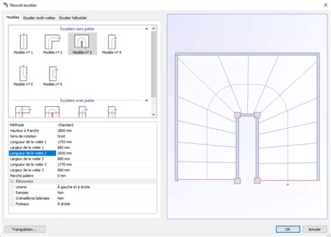 Logiciel Calcul Escalier Simulateur Escalier Quart Tournant