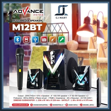 Jual Speaker Advance M Bt Bluetooth Multimedia Subwofer System Free