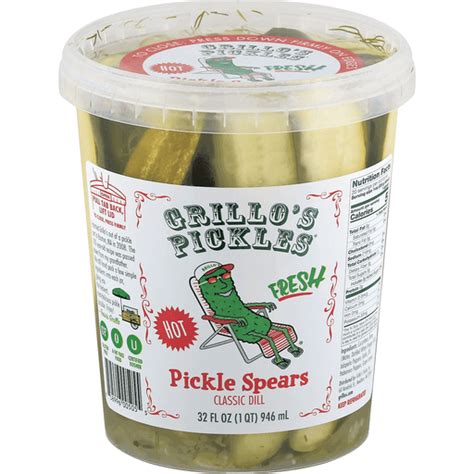 Grillos Pickles Pickle Spears Fresh Classic Dill Hot Buehler S