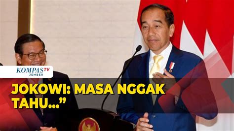 Presiden Jokowi Tersenyum Saat Ditanya Soal Dasi Warna Kuning Yang