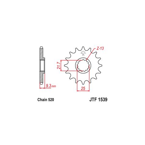 Pignon Moto Acier Dents Pas Jt Sprockets Jtf