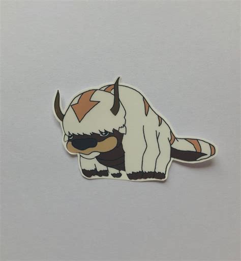 Appa From Avatar Transparent Sticker Etsy