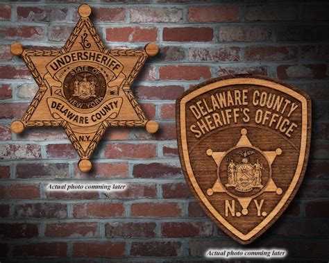 Wooden Delaware County Sheriff Badge or Patch Plaque | Etsy