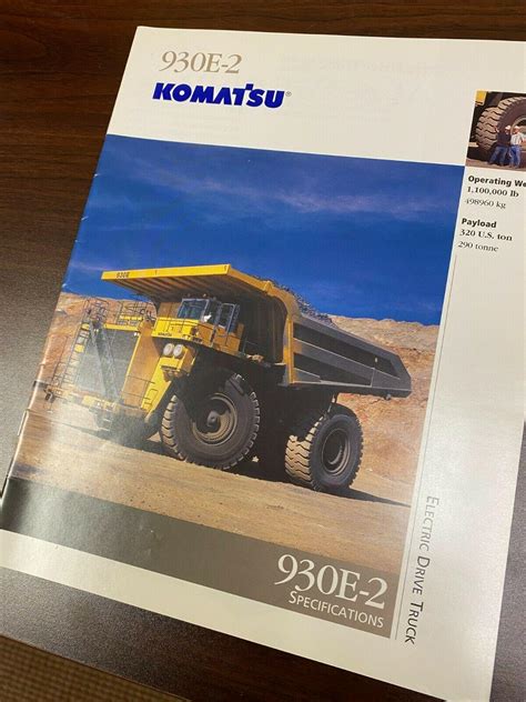 Komatsu 930 E Haul Truck Brochure Vintage Mining Equipment Specs