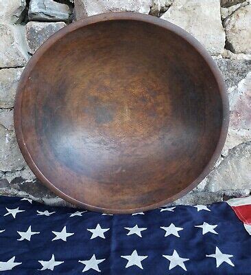 Large 20 Turned Wooden Dough Bowl Primitive Pennsylvania Farm Antique