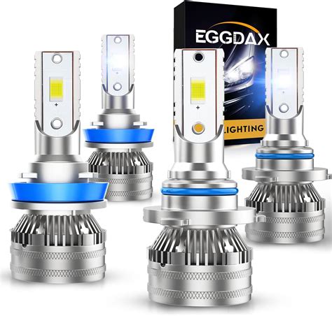 Eggdax 9005 HB3 H11 Led Headlight Bulbs Combo 2023 Upgraded High Low