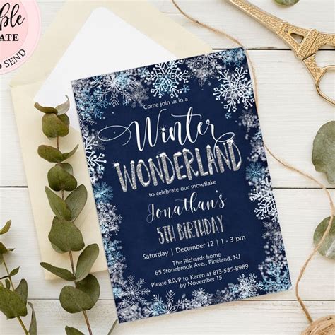 Winter Wonderland Invitations - Etsy