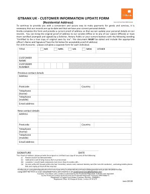 Gtbank Account Upgrade Form Fill Online Printable Fillable Blank