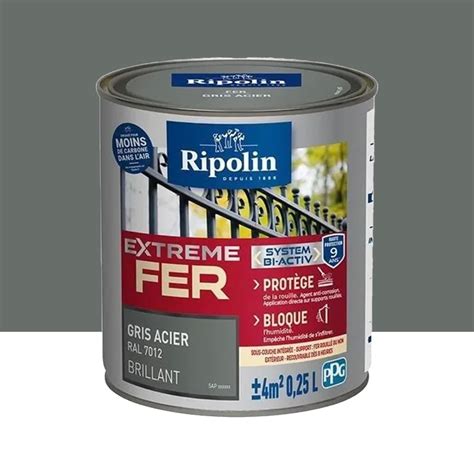 Peinture Fer Ripolin Extreme Fer Bi Activ Rouge Vif Pas Cher