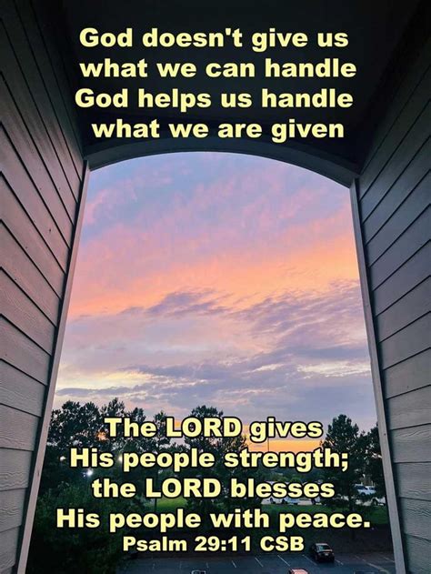 The Lord Gives His People Strength The Lord Blesses His People With