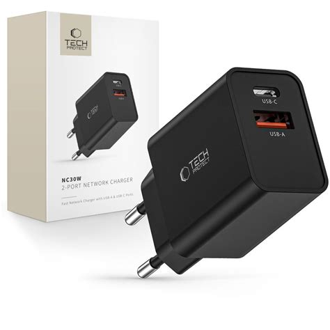 Tech Protect Nc W Port Network Charger Pd W Qc Black Fd