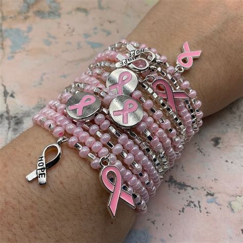 Breast Cancer Awareness Bracelet - Etsy