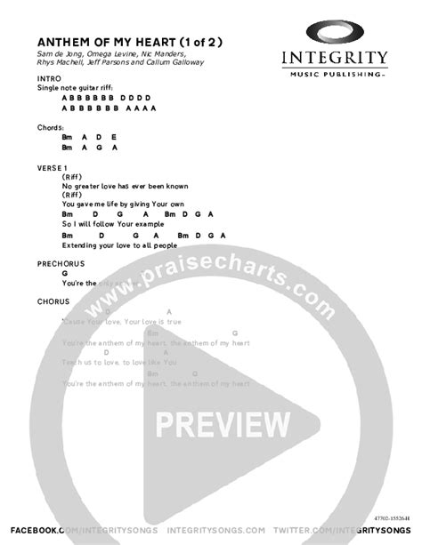 Heart Of Life Guitar Chords