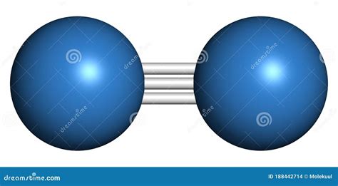 Elemental Nitrogen (N2) Molecule. Nitrogen Gas Is The Main Component Of The Earth\'s Atmosphere ...