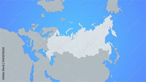 Russia map with regions and countries - neighbors Stock Illustration ...