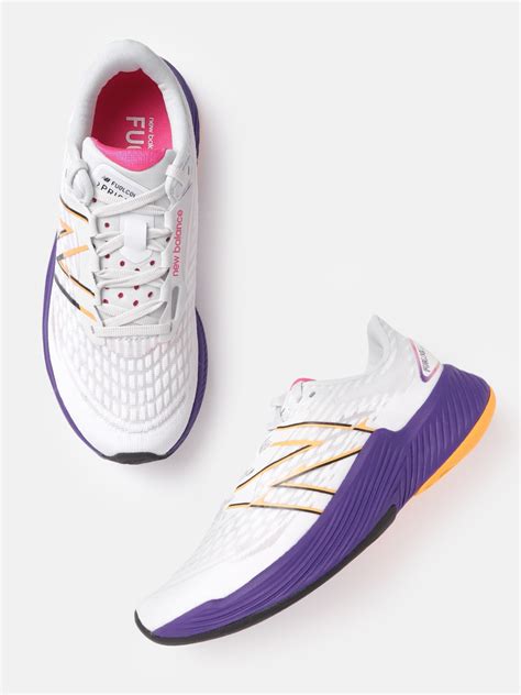 Buy New Balance Women White And Purple Woven Design Prism Running Shoes Sports Shoes For Women