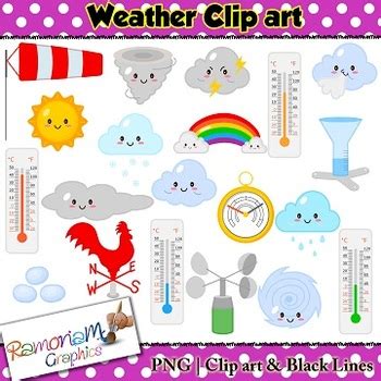 Weather Clip Art By Ramonam Graphics Tpt