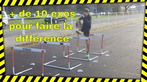 Travail de haies athlétisme 1 2 fond la course à pied running