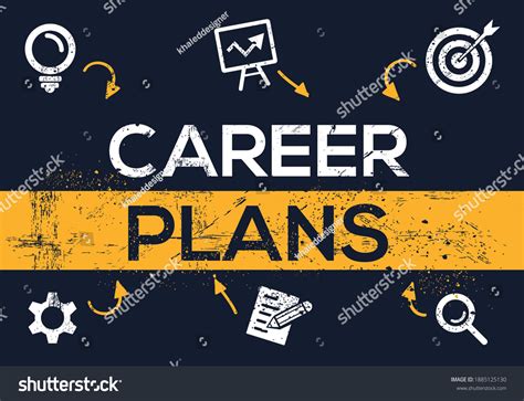 Creative Career Plans Banner Word Icon Stock Vector Royalty Free