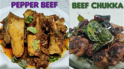 Beef Recipes L Pepper Beef And Beef Chukka L Simple Recipe Youtube