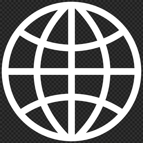 Internet Globe White Icon Download PNG | Citypng