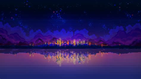 Pixel Art Skyline 4k Ultra Hd Wallpaper By Marta Vidal González