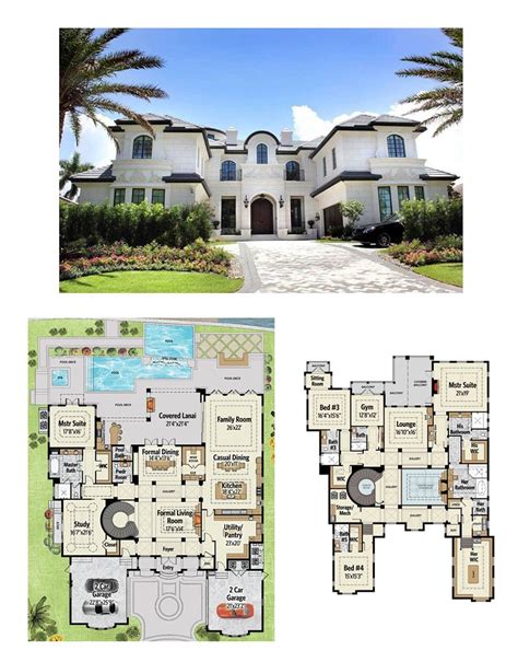 Plan 31827DN: Palatial Manor House Plan | Mansion floor plan, Manor ...