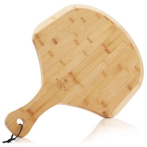 15 Bamboo Pizza Peel Wooden Paddle Cutting Board With Handle 15 Inch