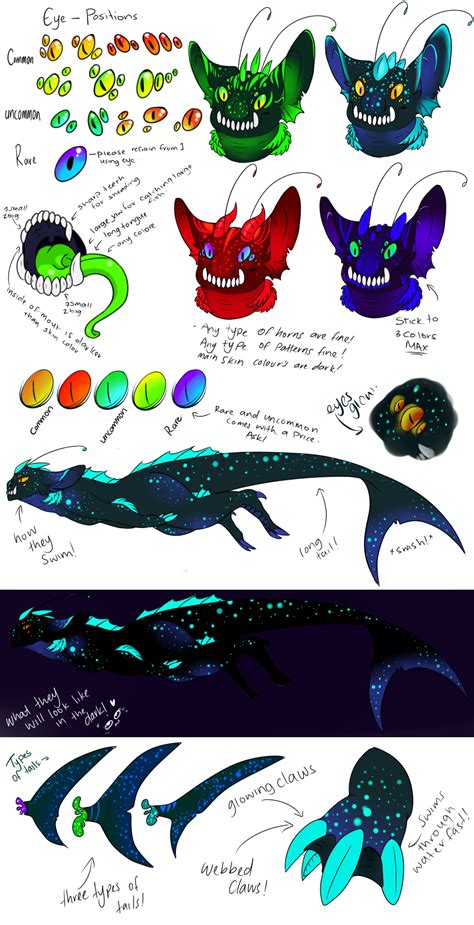 Biolume Water Beast Character Sheets By Tinycheesecake24 On Deviantart