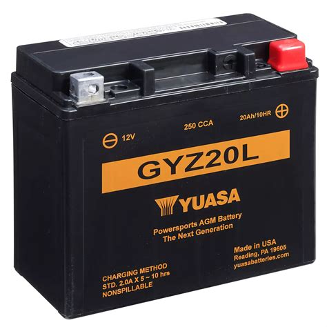 Batterie Moto Yuasa Gyz L V Ah A Batteries Motos Scooters